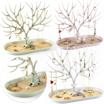 Deer Jewelry Display Stand with Antlers