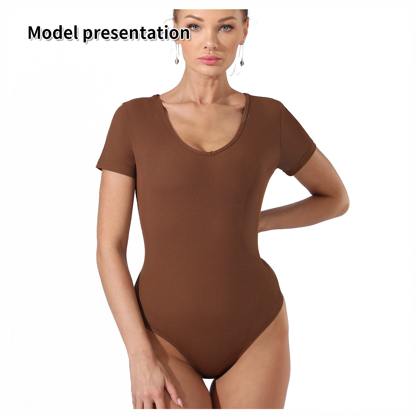 Women's Fashion Simple Solid Color Bodysuit