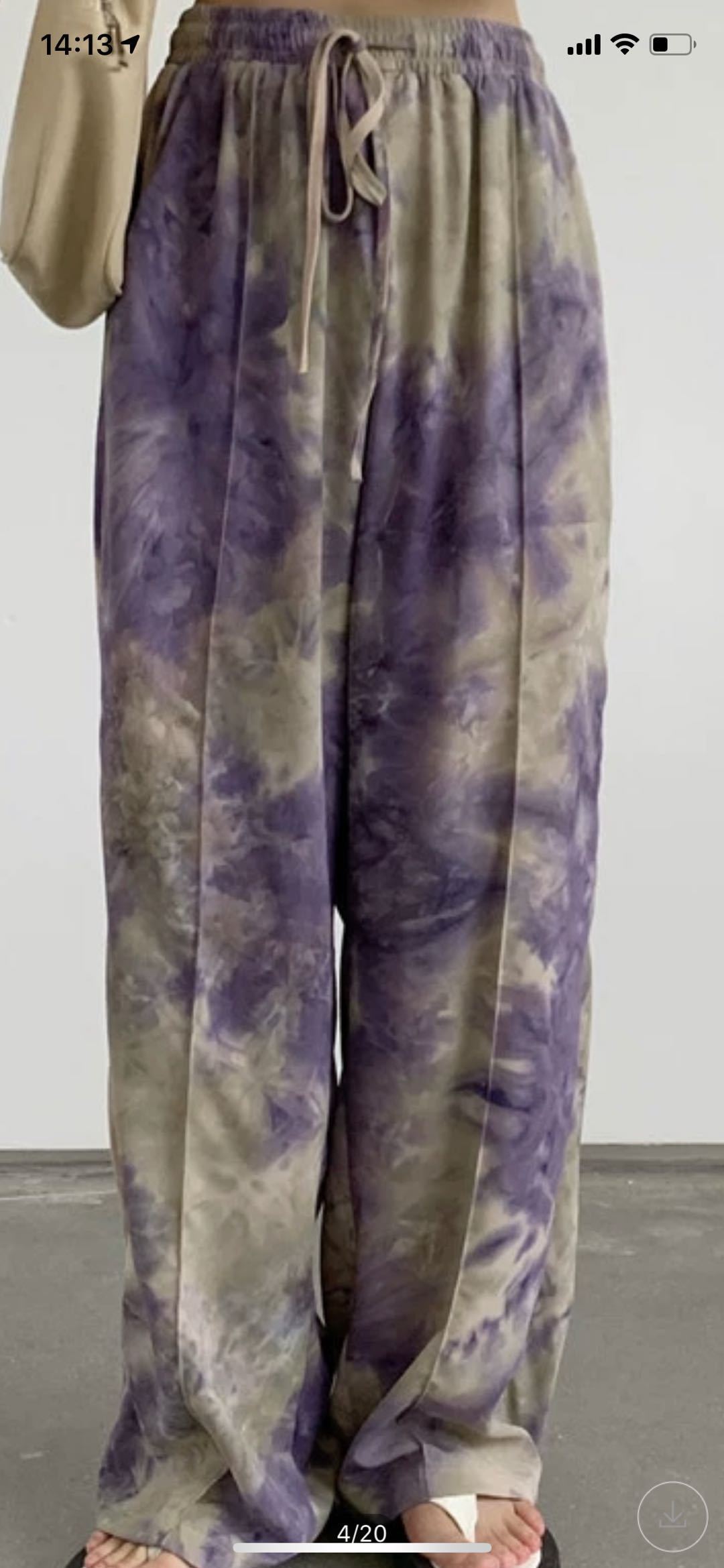 Tie Dye Wide Leg Pants New Women's Nine-quarter Pants