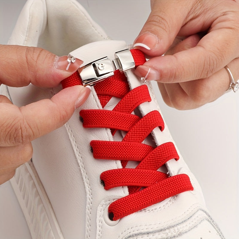 Tieless Elastic Shoelaces for Kids/Adults - Ideal for Sports and Casual Wear