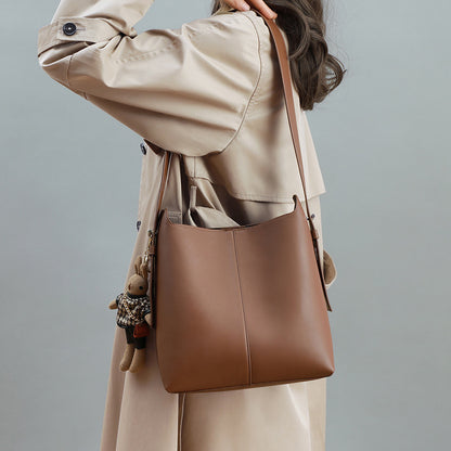 Underarm Leather Bucket Bag Fashion Everything Large Capacity Shoulder Bag