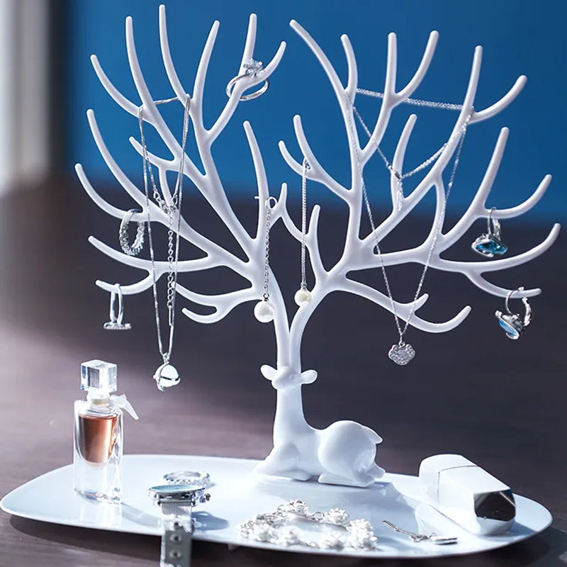 Deer Jewelry Display Stand with Antlers