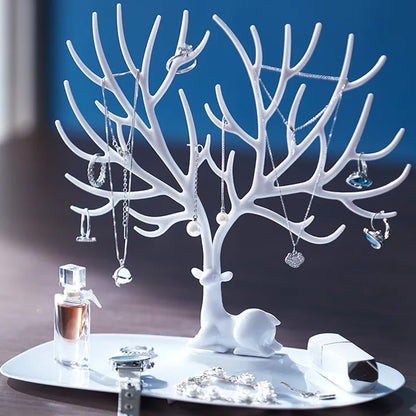 Deer Jewelry Display Stand with Antlers