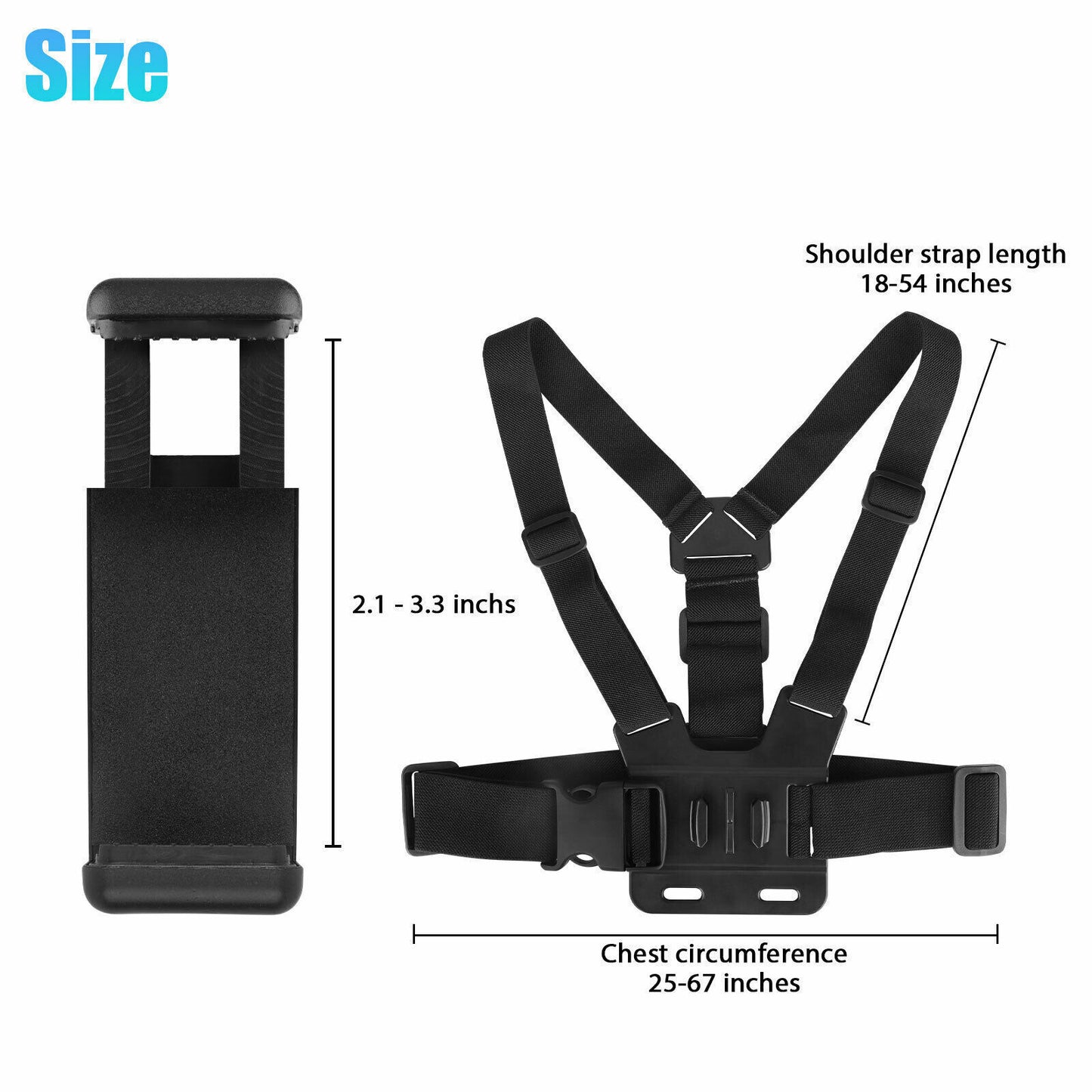 Chest Strap Mount Accessories Adjustable Phone Holder For GoPro Hero 9 8