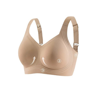 Seamless Bras Gather Ladies Double-shoulder Strap